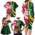 Custom South Africa and England Rugby Family Matching Long Sleeve Bodycon Dress and Hawaiian Shirt The Red Rose Protea Pattern - Wonder Print Shop