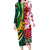 Custom South Africa and England Rugby Family Matching Long Sleeve Bodycon Dress and Hawaiian Shirt The Red Rose Protea Pattern - Wonder Print Shop