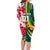 Custom South Africa and England Rugby Family Matching Long Sleeve Bodycon Dress and Hawaiian Shirt The Red Rose Protea Pattern - Wonder Print Shop