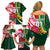 Custom South Africa and England Rugby Family Matching Off Shoulder Short Dress and Hawaiian Shirt The Red Rose Protea Pattern - Wonder Print Shop