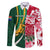 Custom South Africa and England Rugby Family Matching Puletasi Dress and Hawaiian Shirt The Red Rose Protea Pattern - Wonder Print Shop