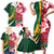 Custom South Africa and England Rugby Family Matching Short Sleeve Bodycon Dress and Hawaiian Shirt The Red Rose Protea Pattern - Wonder Print Shop