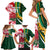 Custom South Africa and England Rugby Family Matching Short Sleeve Bodycon Dress and Hawaiian Shirt The Red Rose Protea Pattern - Wonder Print Shop