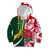 Custom South Africa and England Rugby Kid Hoodie The Red Rose Protea Pattern - Wonder Print Shop