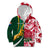 Custom South Africa and England Rugby Kid Hoodie The Red Rose Protea Pattern - Wonder Print Shop