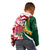 Custom South Africa and England Rugby Kid Hoodie The Red Rose Protea Pattern - Wonder Print Shop