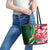 Custom South Africa and England Rugby Leather Tote Bag The Red Rose Protea Pattern - Wonder Print Shop