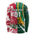 Custom South Africa and England Rugby Long Sleeve Shirt The Red Rose Protea Pattern - Wonder Print Shop