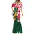 Custom South Africa and England Rugby Mermaid Dress The Red Rose Protea Pattern - Wonder Print Shop