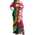 Custom South Africa and England Rugby Off Shoulder Maxi Dress The Red Rose Protea Pattern - Wonder Print Shop