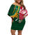 Custom South Africa and England Rugby Off Shoulder Short Dress The Red Rose Protea Pattern - Wonder Print Shop