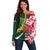 Custom South Africa and England Rugby Off Shoulder Sweater The Red Rose Protea Pattern - Wonder Print Shop