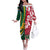 Custom South Africa and England Rugby Off The Shoulder Long Sleeve Dress The Red Rose Protea Pattern - Wonder Print Shop