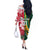 Custom South Africa and England Rugby Off The Shoulder Long Sleeve Dress The Red Rose Protea Pattern - Wonder Print Shop