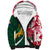 Custom South Africa and England Rugby Sherpa Hoodie The Red Rose Protea Pattern - Wonder Print Shop