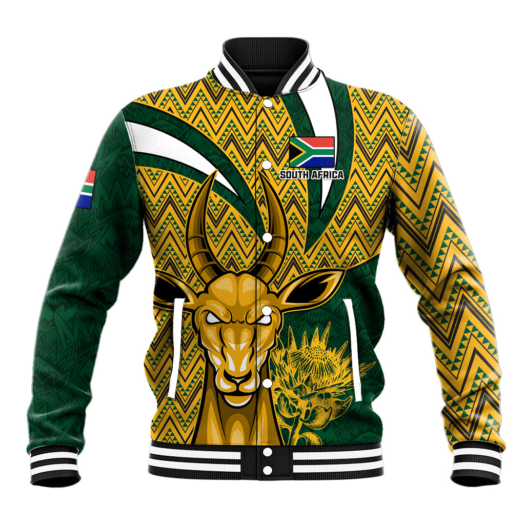 Custom South Africa Rugby Baseball Jacket Come On Bokke Champion World Cup 2023 - Wonder Print Shop