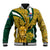 Custom South Africa Rugby Baseball Jacket Come On Bokke Champion World Cup 2023 - Wonder Print Shop