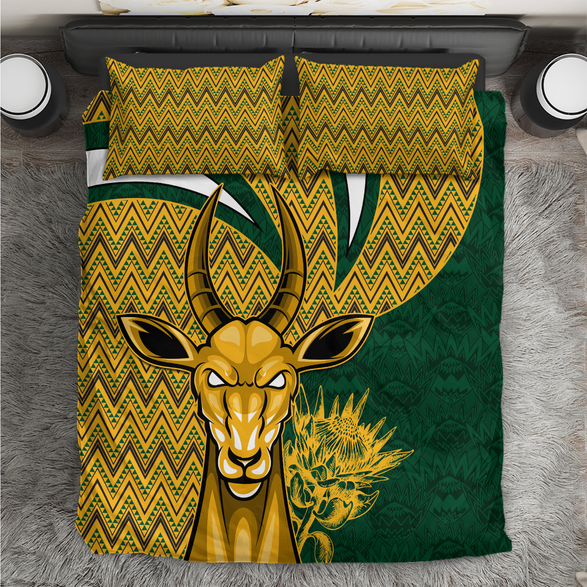 Custom South Africa Rugby Bedding Set Come On Bokke Champion World Cup 2023 - Wonder Print Shop