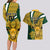 Custom South Africa Rugby Couples Matching Long Sleeve Bodycon Dress and Hawaiian Shirt Come On Bokke Champion World Cup 2023 - Wonder Print Shop