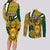 Custom South Africa Rugby Couples Matching Long Sleeve Bodycon Dress and Long Sleeve Button Shirt Come On Bokke Champion World Cup 2023 - Wonder Print Shop