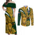 Custom South Africa Rugby Couples Matching Off Shoulder Maxi Dress and Long Sleeve Button Shirt Come On Bokke Champion World Cup 2023 - Wonder Print Shop