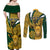 Custom South Africa Rugby Couples Matching Off Shoulder Maxi Dress and Long Sleeve Button Shirt Come On Bokke Champion World Cup 2023 - Wonder Print Shop