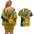 Custom South Africa Rugby Couples Matching Off Shoulder Short Dress and Hawaiian Shirt Come On Bokke Champion World Cup 2023 - Wonder Print Shop