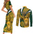 Custom South Africa Rugby Couples Matching Short Sleeve Bodycon Dress and Long Sleeve Button Shirt Come On Bokke Champion World Cup 2023 - Wonder Print Shop