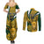 Custom South Africa Rugby Couples Matching Summer Maxi Dress and Long Sleeve Button Shirt Come On Bokke Champion World Cup 2023 - Wonder Print Shop