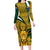 Custom South Africa Rugby Family Matching Long Sleeve Bodycon Dress and Hawaiian Shirt Come On Bokke Champion World Cup 2023 - Wonder Print Shop