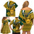 Custom South Africa Rugby Family Matching Off Shoulder Short Dress and Hawaiian Shirt Come On Bokke Champion World Cup 2023 - Wonder Print Shop