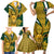 Custom South Africa Rugby Family Matching Short Sleeve Bodycon Dress and Hawaiian Shirt Come On Bokke Champion World Cup 2023 - Wonder Print Shop