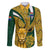 Custom South Africa Rugby Family Matching Short Sleeve Bodycon Dress and Hawaiian Shirt Come On Bokke Champion World Cup 2023 - Wonder Print Shop