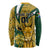 Custom South Africa Rugby Long Sleeve Shirt Come On Bokke Champion World Cup 2023 - Wonder Print Shop