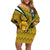 Custom South Africa Rugby Off Shoulder Short Dress Come On Bokke Champion World Cup 2023 - Wonder Print Shop