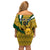 Custom South Africa Rugby Off Shoulder Short Dress Come On Bokke Champion World Cup 2023 - Wonder Print Shop