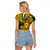 Custom South Africa Rugby Raglan Cropped T Shirt Come On Bokke Champion World Cup 2023 - Wonder Print Shop