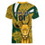 Custom South Africa Rugby Women V Neck T Shirt Come On Bokke Champion World Cup 2023 - Wonder Print Shop