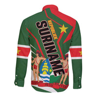 Republiek Suriname Long Sleeve Button Shirt Special Edition - Wonder Print Shop