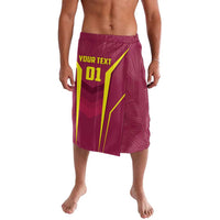 Magenta cricket-style shorts with elastic waistband and yellow '01' graphic
