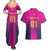 Custom United Arab Emirates Cricket Couples Matching Summer Maxi Dress and Hawaiian Shirt Go Boys Team UAE - Wonder Print Shop