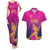 Custom United Arab Emirates Cricket Couples Matching Tank Maxi Dress and Hawaiian Shirt Go Boys Team UAE - Wonder Print Shop