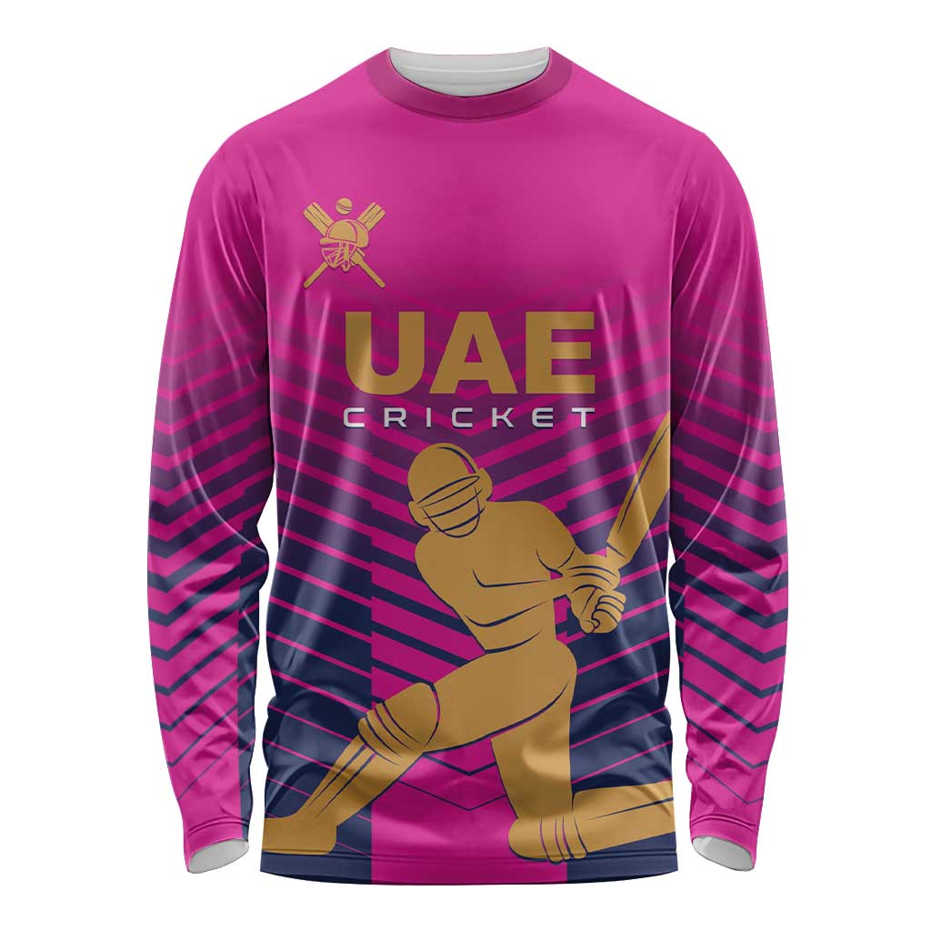 Custom United Arab Emirates Cricket Long Sleeve Shirt Go Boys Team UAE - Wonder Print Shop