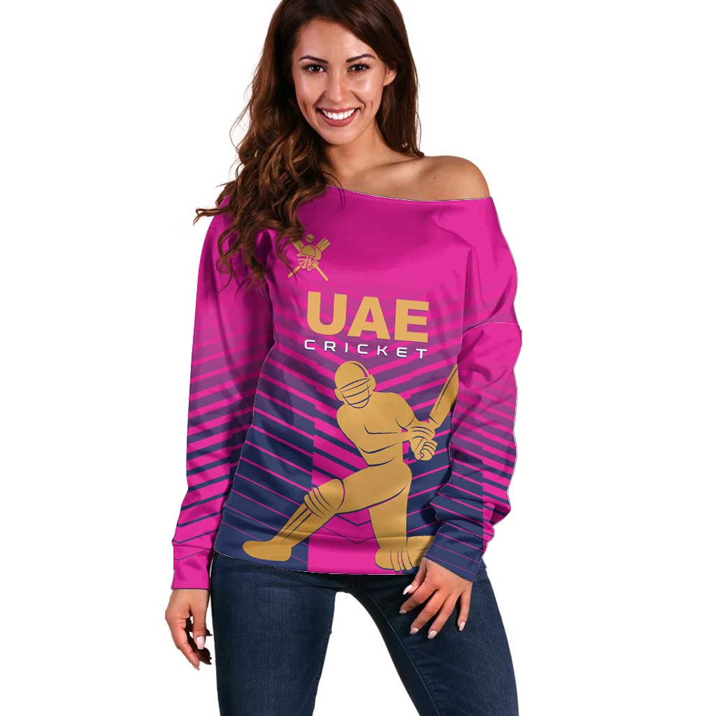 Custom United Arab Emirates Cricket Off Shoulder Sweater Go Boys Team UAE