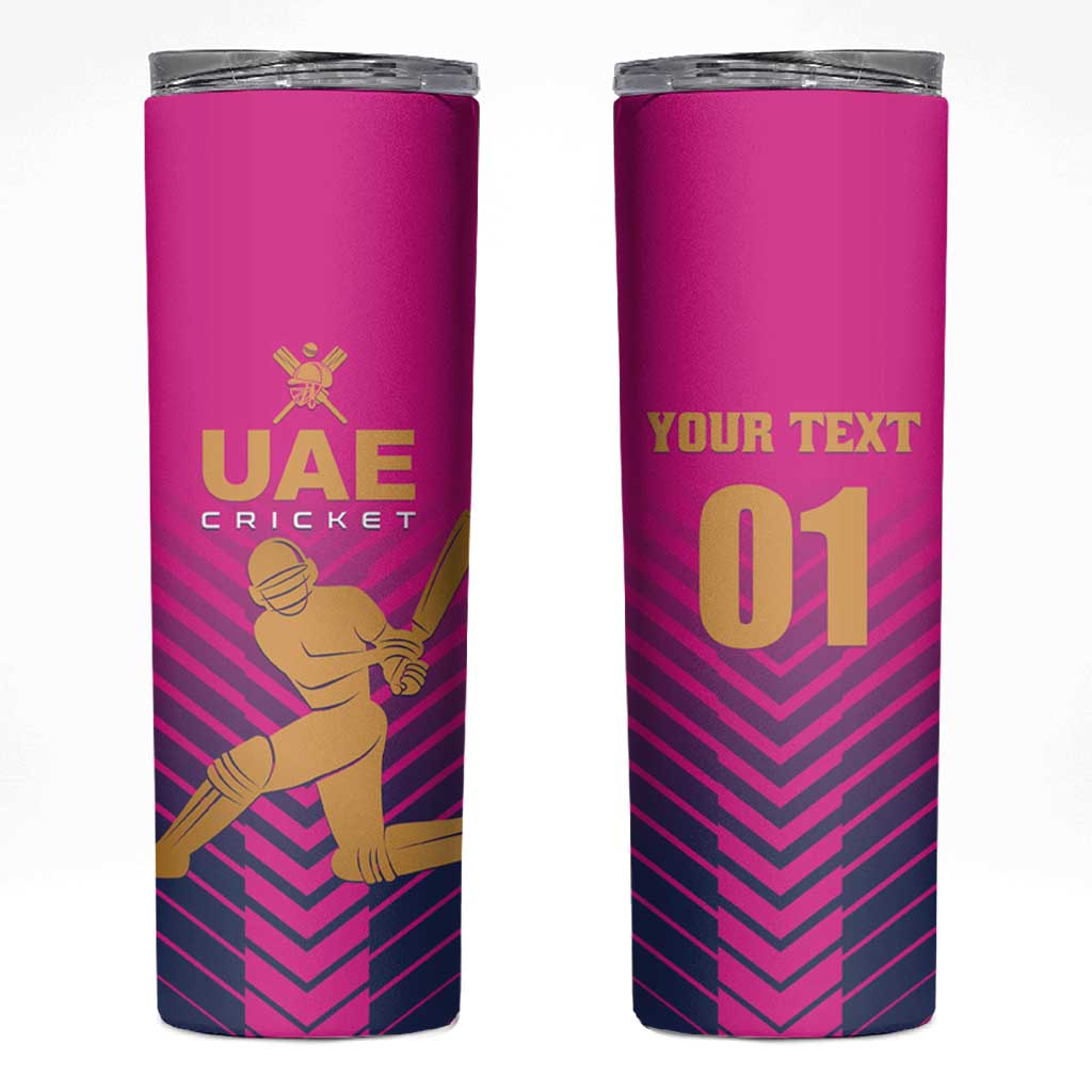 Custom United Arab Emirates Cricket Skinny Tumbler Go Boys Team UAE