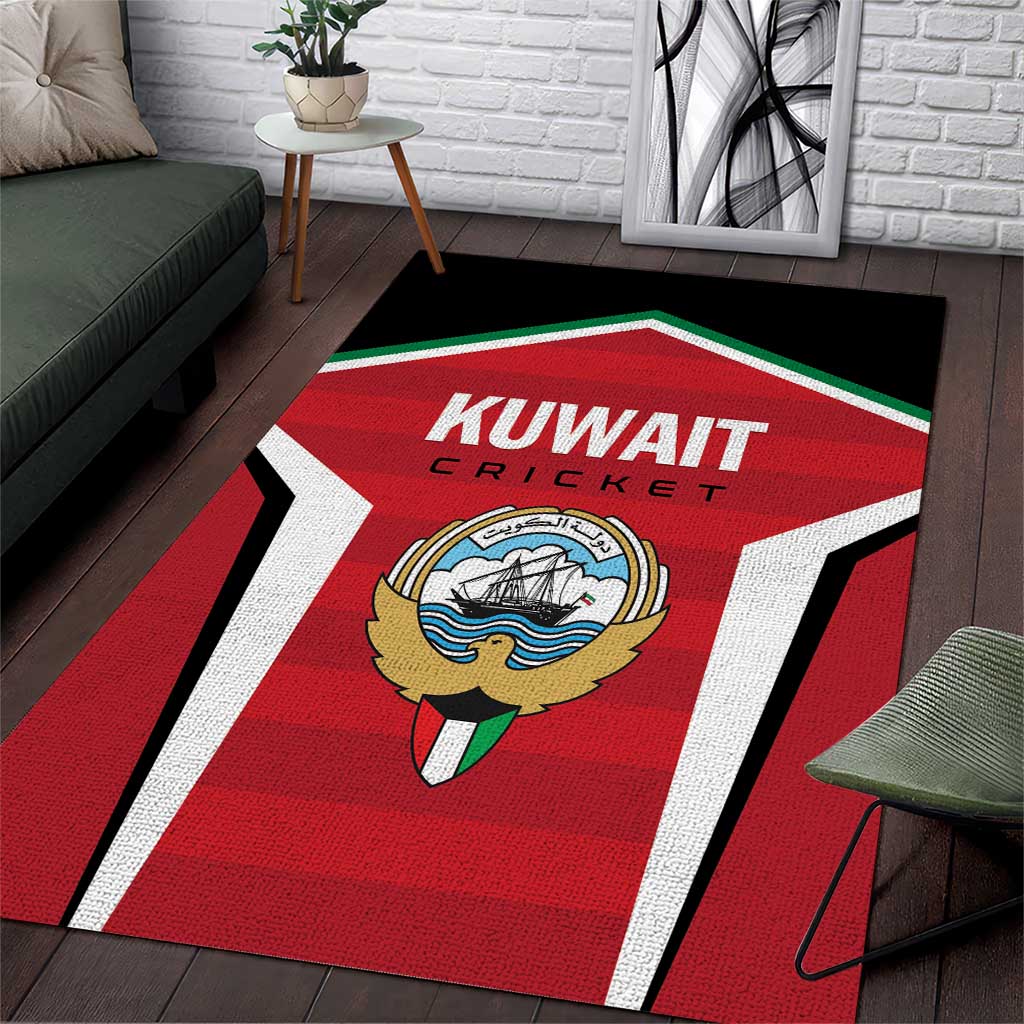 Kuwait Cricket Area Rug Go Champions