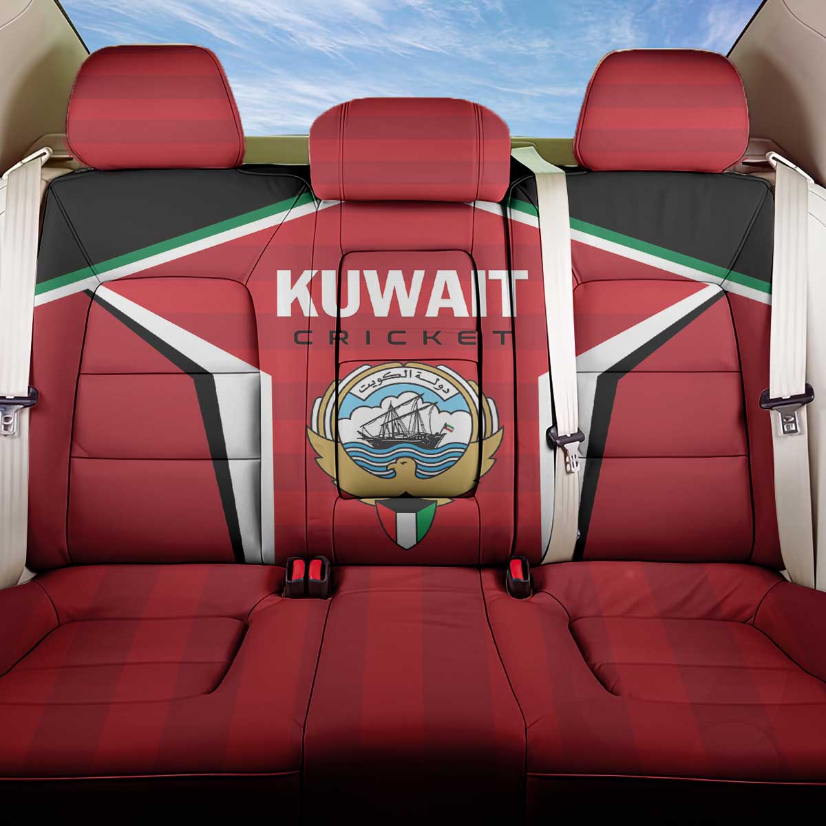 Kuwait Cricket Back Car Seat Cover Go Champions