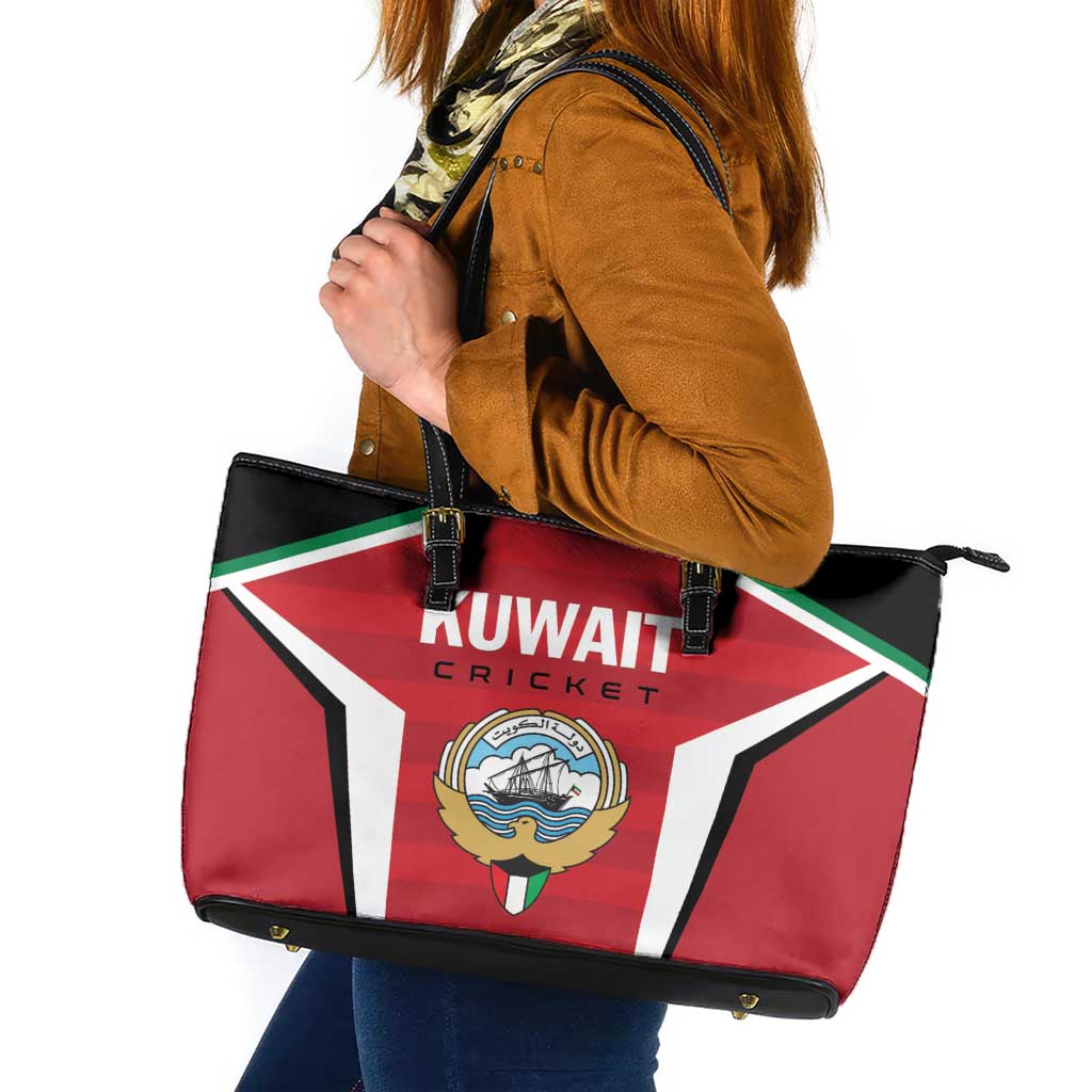 Kuwait Cricket Leather Tote Bag Go Champions