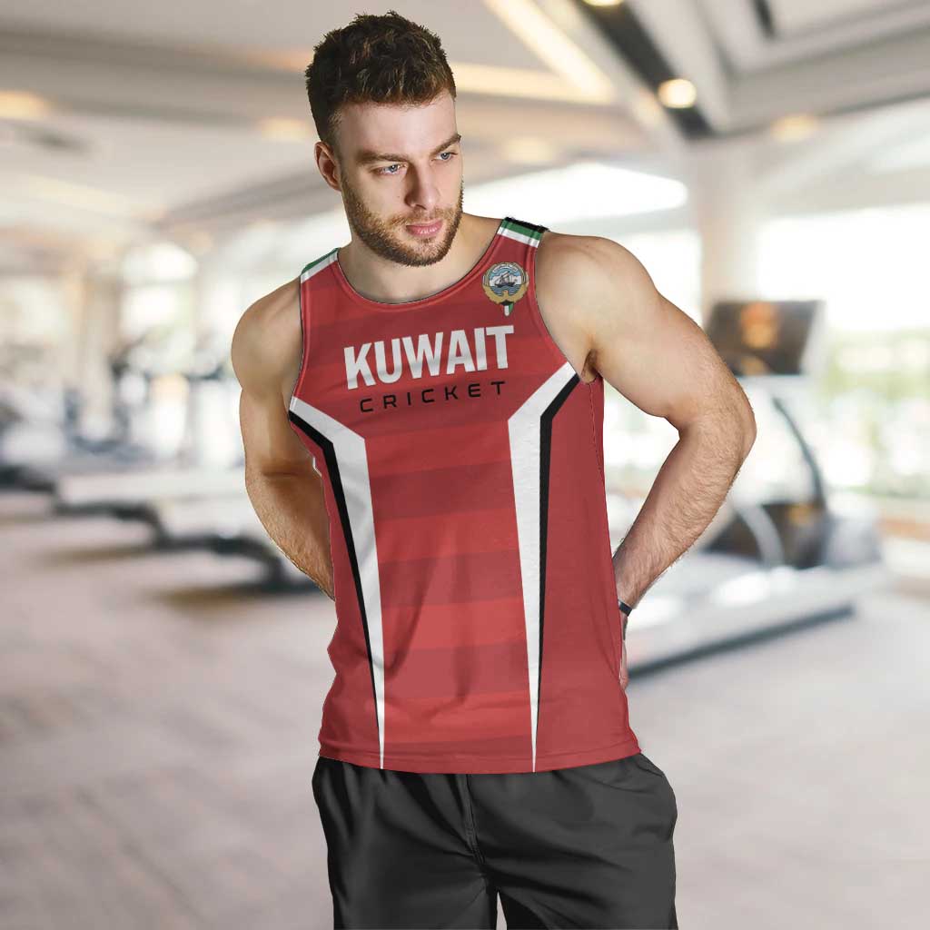 Custom Kuwait Cricket Men Tank Top Go Champions