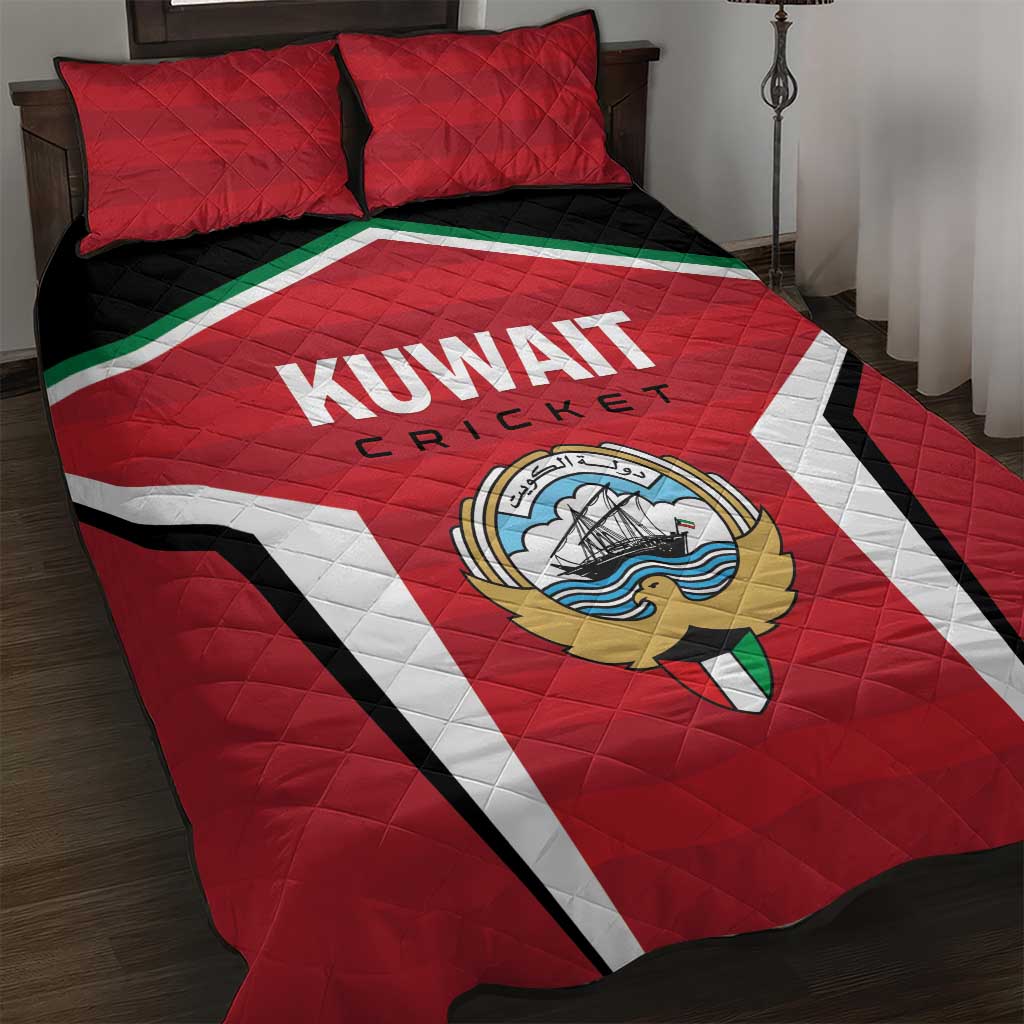 Kuwait Cricket Quilt Bed Set Go Champions